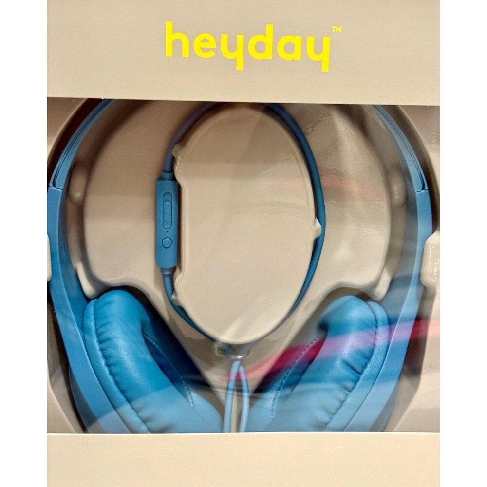 Heyday Wired Headphones Bluebird Wired Audio Accessory With In-Line Controls NEW - Picture 5 of 6